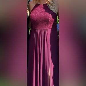 Burgundy prom dress